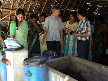Community vermicompost unit at Allivilagam village of Nagapattinam