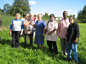 COMPAS partners visit a willow field in Poland.
