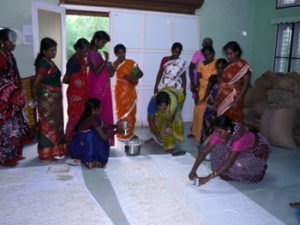 Practical training session on value addition - rice vadam preparation