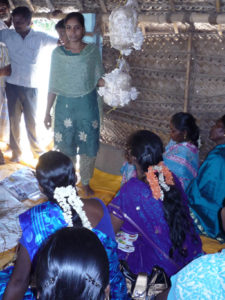 Demonstration of mushroom cultivation for Kancheepuram beneficiaries