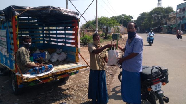 Consumer buying vegetables