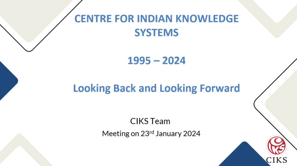 Other Reports – Centre for Indian Knowledge Systems